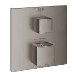Grohe Grohthem Cube Termostatická baterie pod omítko pro dva výstupy, kartáčovaný Hard Graphite 24154AL0