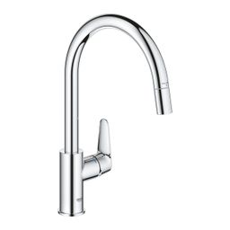 Grohe Start Curve Otočná umývadlová batéria s výsuvnou výpustou, chróm 30562000
