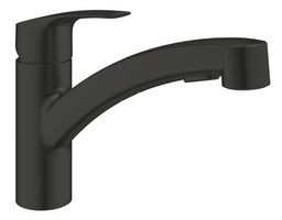Grohe Professional Eurosmart Dřezová baterie s vytahovací sprškou, 2 proudy, černá mat 303052431