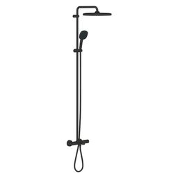 Sprchový systém Grohe Profi Tempesta 250 Cube s nástenným vaňovým termostatom, matná čierna 266912431