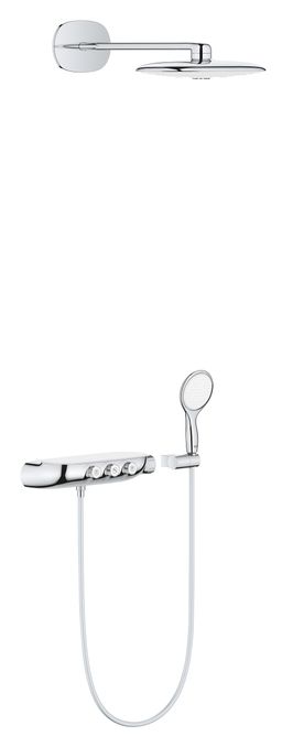 Sprchový termostatický systém Grohe SmartControl, nástenný/montovaný, mesačne biely 26443LS0