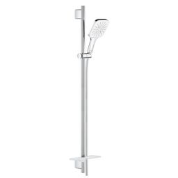 Sprchový set Grohe Rainshower SmartActive 130 Cube so sprchovou tyčou, Moon White 26587LS0