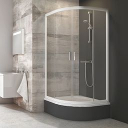 Ravak Blix Sabina Sprchový kút 80 x 80 cm, štvrťkruh, priehľadný/biely BLCP4-80SABINA 3B240140Z1