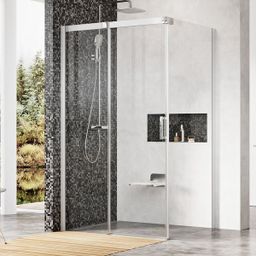 Ravak Matrix Sprchový kút 100 x 100 cm ľavý priehľadný biely MSDPS-100 x 100 cm/100 x 100 cm 0WLAA100Z1
