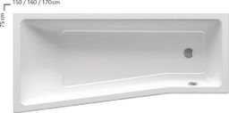 Ravak BeHappy 2 Vaňa 150x75 cm biela C991000000