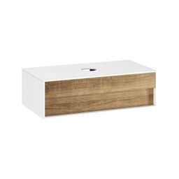 Ravak Step Skříňka pod umyvadlo 100 cm, bílá lesk/ořech X000001418