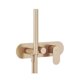 Ravak Eleganta Podomietková batéria so súpravou a 3 vývodmi, Rose Gold Brushed EL068.60RGB.O3.RB07D.+S X070370