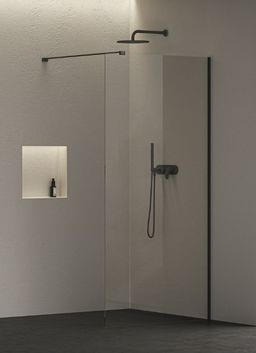 Ravak Vzduchová clona Walk-In 110x200 cm, čierna/priehľadná Wall-110 GW9WD0300Z1C