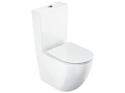 Ravak Súprava WC misy Optima RimOff Combi so splachovadlom a sedadlom, biela X01870