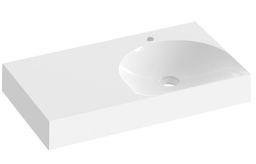 Ravak Lite Umyvadlo 80x45 cm s otvorem, bílá - odkládací plocha vlevo XJXL1280000