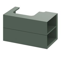 Ravak Lite Skříňka pod umyvadlo 80x45 cm s bočními poličkami, pravá - grey green X000001888