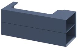 Ravak Lite Skříňka pod umyvadlo 120x45 cm s bočními poličkami, pravá - deepsea blue X000001893