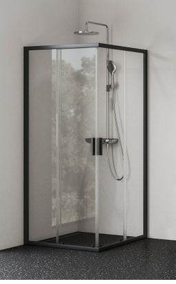 Ravak Blix II sprchový kút štvorcový 80x80 cm, Transparent, čierny 1LM40300Z1 NBLRV2-80