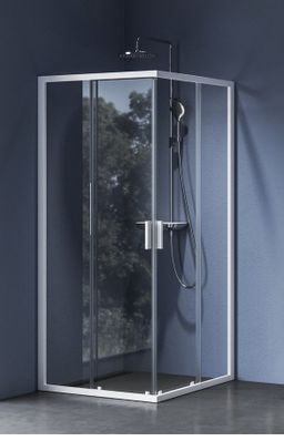 Ravak Blix II sprchový kút štvorcový 90x90 cm, Transparent, biely matný 1LM70E00Z1 NBLRV2-90