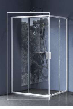 Ravak Blix II Sprchový kút 1/2 80 cm, Transparent, biela matná 1XM40E00Z1 NBLRV2K-80