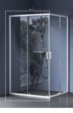 Ravak Blix II Sprchový kút 1/2 90 cm, Transparent, biela matná 1XM70E00Z1 NBLRV2K-90