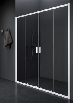 Ravak Blix II Sprchové dvere 180 cm, 4-dielne, transparentné/matné biele NBLDP4-180 0YMY0E00Z1