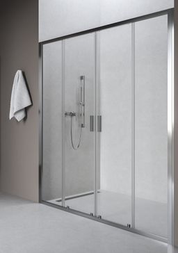 Ravak Blix II Sprchové dvere, 200 cm, 4-dielne, transparentné/Alu lesk 0YMK0C00Z1