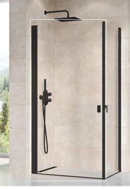 Ravak Chrome Sprchové dvere 100 Transparent, čierna 1QVA0301Z1 CRV1-100