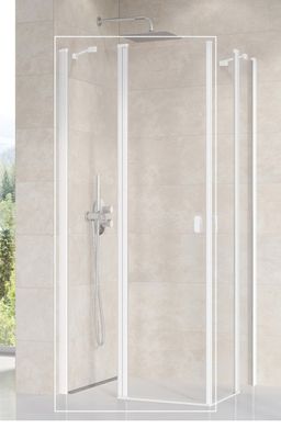 Ravak Chrome Sprchové dvere 110 Transparent, biela matná 1QVD0E00Z1 CRV2-110