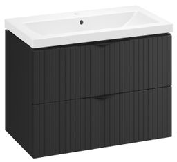 Cersanit Tirso Skrinka s umývadlom 80 cm, čierna matná C462 S801-587