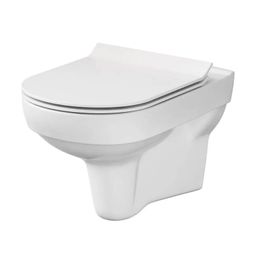 Cersanit City New WC závěsné CleanOn včetně sedátka Slim Soft Close, duroplast, bílá K701-143