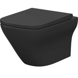Cersanit Larga WC závěsné CleanOn včetně sedátka Slim Soft Close, duroplast, antracit S701-611