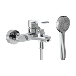 Laufen Pro X Nástenná vaňová batéria s prepínačom a ručnou sprchou, chróm HF506960100600