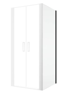 Ronal Divera Boční stěna 140 cm černá matná/čirá RN00095