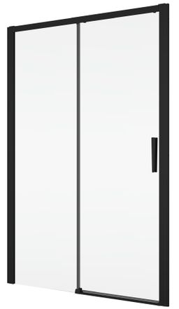 Ronal Divera Sprchové dveře 120 cm posuvné 2 dílné, černé matné/čiré D22S2B1200607