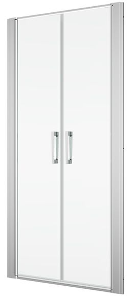 Ronal Divera Sprchové dveře 80 cm lítací 2 dílné, aluchrom/čiré D22T20805007