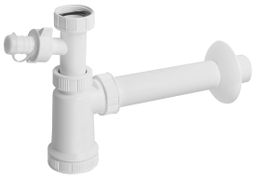 Brucker Umývadlový sifón s 5/4" batériou, DN40, biely 151.110.0
