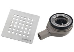 Polysan Flexia Kúpeľňový sifón, priemer 90 mm, DN40, nerezový uzáver 17731