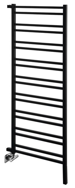 Sapho IR438B Metro priestorový radiátor pre vykurovací systém, 55x143 cm, do priestoru, čierna podložka