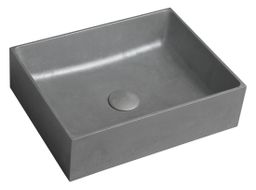 Sapho Formigo Betonová umyvadlová mísa 47,5x36,5 cm, stříbrná FG119