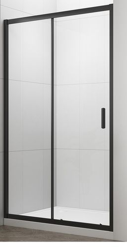 Polysan Easy Black Sprchové dveře 140 cm, čiré, černá matná EL1415B