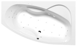 Polysan Hydromasážna vaňa 160x95x44cm, pravá-Attraction Hydro-Air, chróm 28111.4010