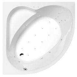 Polysan Hydromasážna vaňa 130x130x43cm, Attraction Hydro-Air, chróm 49111.4010