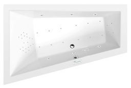 Polysan Triangl L Hydromasážna vaňa 180x120x50 cm, ľavá, Highline Hydro-Air, biela 19611.6010