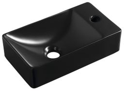 Sapho Margitha Umývátko 38 cm, otvor pro baterii vpravo, černá mat MGT3822B