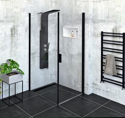 Polysan Zoom Black Sprchový kút 90x100 cm, L/P, číre sklo/čierna matná ZL1290BZL3210B