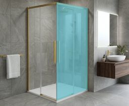 Gelco Luxor Gold Matt Sprchové dveře pro rohový vstup 100 cm, zlatá mat/čiré sklo GU2110G