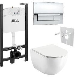 Jika Set modulu do sadrokartónu, EBS WC Urban City, sedadlá a tlačidlá, chrom lesk