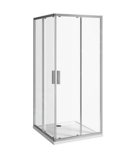 Jika Nion Sprchový kút 80x80 cm, strieborný/čierne sklo H2512N10026681