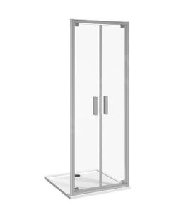 Jika Nion Otočné sprchové dvere, dvojkrídlové, 90 cm, strieborné/čierne sklo H2562N20006681