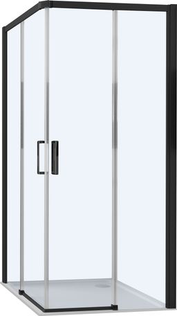 EBS Trend Easy Black Sprchový kút 80 x 80 cm, štvorcový, čierny matný