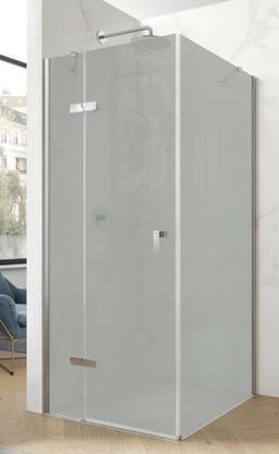 Hüppe Astra Ľavé krídlové dvere, 100 cm, strieborný profil/sklo Sand Plus PX0004.069.316