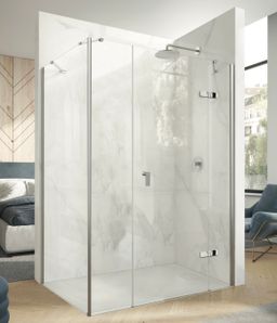 Hüppe Astra Kyvné dvere pravé, 120 cm, strieborný profil/čierne sklo PX0401.069.322