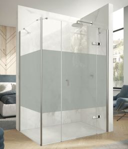 Hüppe Astra Kyvné dvere pravé, 130 cm, strieborný profil/sklo Privatima PX0402.069.375