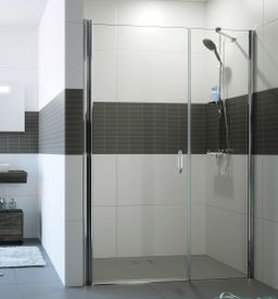 EBS Urbanis Pantové dveře 90 cm s protisegmentem, stříbrná lesk/čiré sklo URBANISPSD90